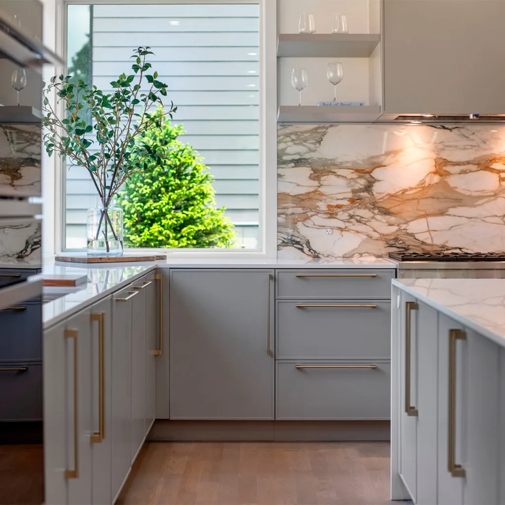 Gardner Road kitchen finishes, Brookline