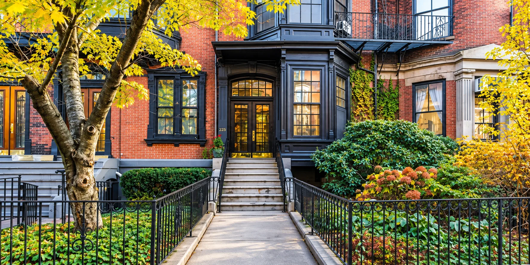 235 Beacon Street, Back Bay brownstone exterior, Boston