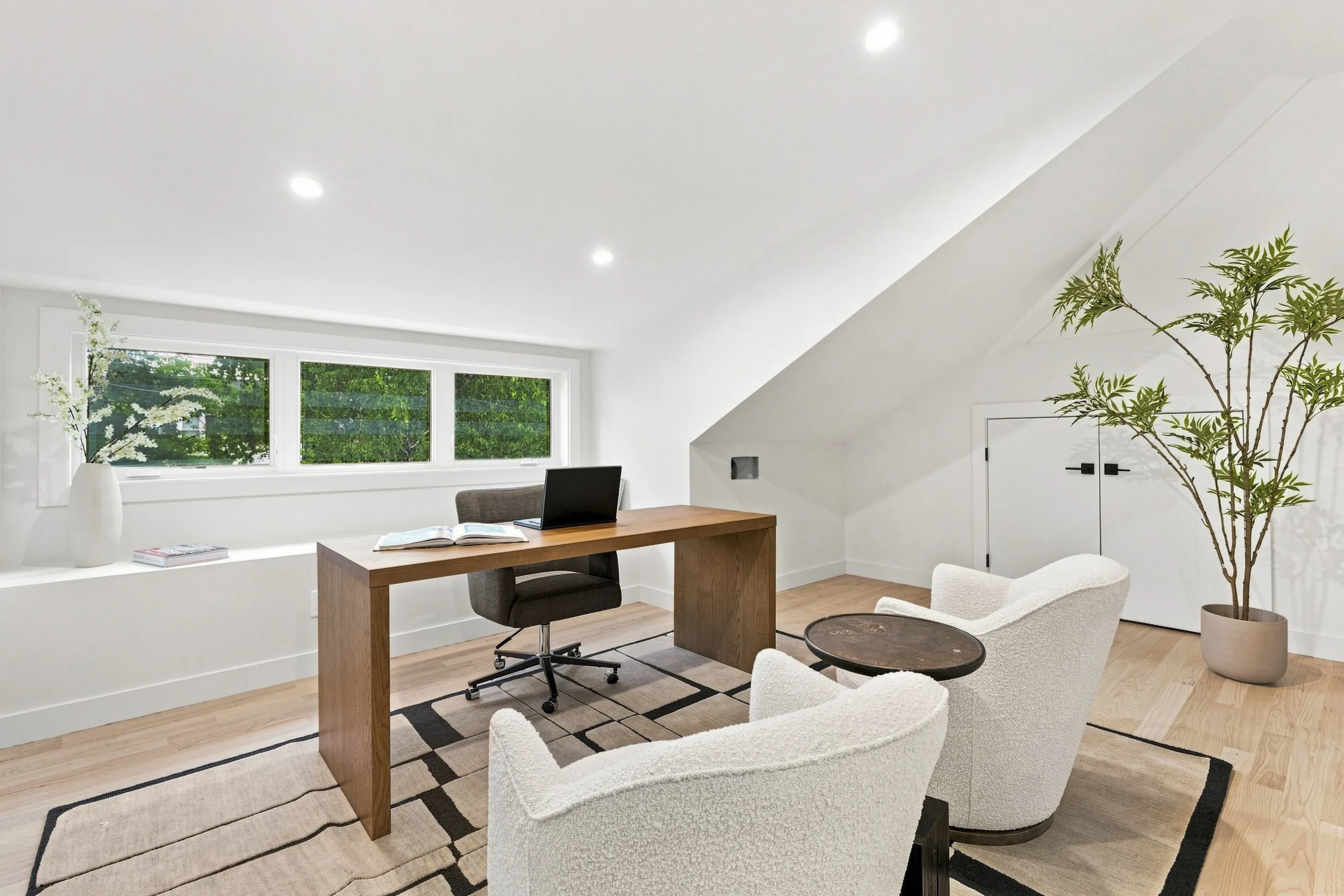 Finished upper level set up as a home office at The Belmont